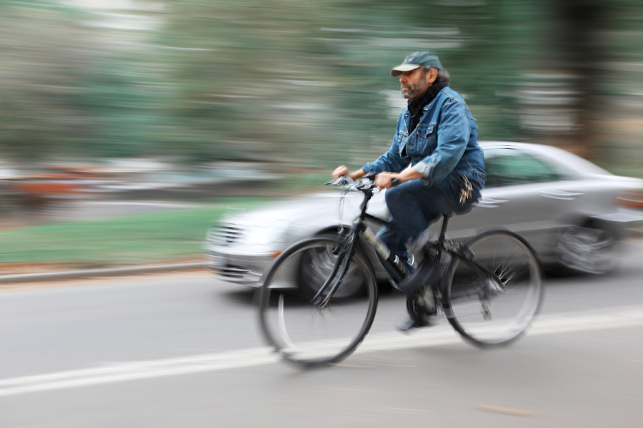 bicyclist on road