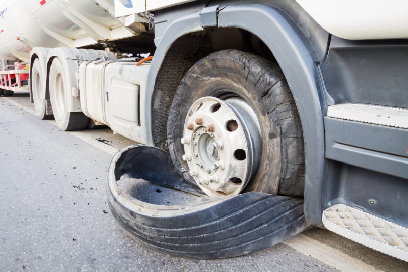 Houston Trucking Accidents Caused by Brake or Tire Failure